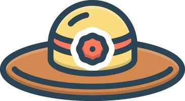 color icon for hat vector