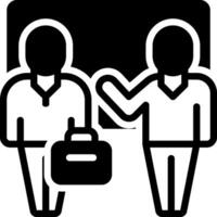 solid icon for introduction vector