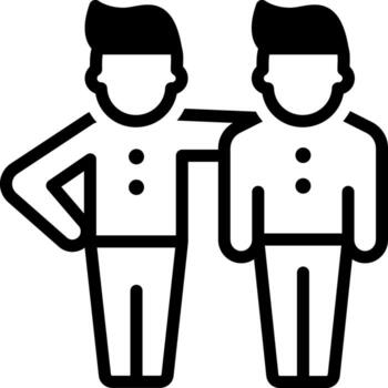 solid icon for buddy vector