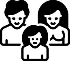 solid icon for parenting vector