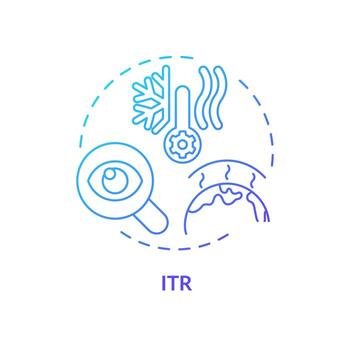 2d degradado itr icono, sencillo aislado vector, clima métrica Delgado línea ilustración. vector