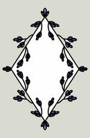 an invitation card design with a floral motif vector