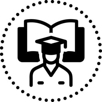 solid icon for student vector