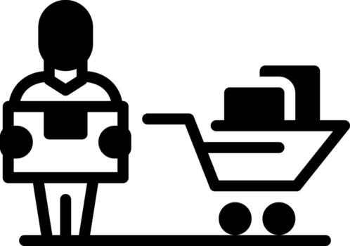 solid icon for brought vector