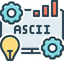 color icon for ascii vector