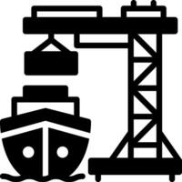 solid icon for port vector