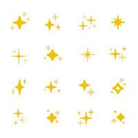 Shiny stars. sparkle light, bright star and sparkles shape vector