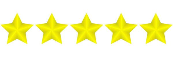 five stars rating isolated on white background vector