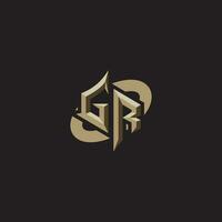 GR initials concept logo professional design esport gaming vector