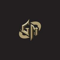 GM initials concept logo professional design esport gaming vector