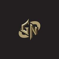 GN initials concept logo professional design esport gaming vector