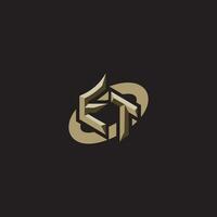 ET initials concept logo professional design esport gaming vector