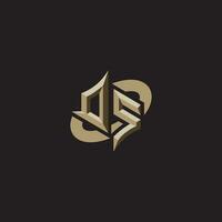 DS initials concept logo professional design esport gaming vector