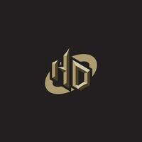 HO initials concept logo professional design esport gaming vector