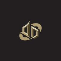 DO initials concept logo professional design esport gaming vector