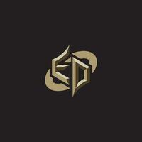 ED initials concept logo professional design esport gaming vector