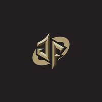 JF initials concept logo professional design esport gaming vector