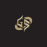 GS initials concept logo professional design esport gaming vector