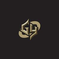 GY initials concept logo professional design esport gaming vector