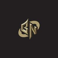 BN initials concept logo professional design esport gaming vector