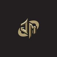 JM initials concept logo professional design esport gaming vector