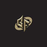 BF initials concept logo professional design esport gaming vector