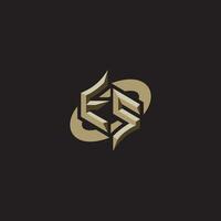 ES initials concept logo professional design esport gaming vector