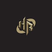 HR initials concept logo professional design esport gaming vector