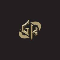 GK initials concept logo professional design esport gaming vector