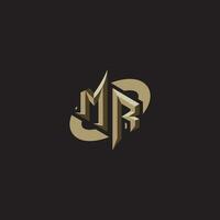 MR initials concept logo professional design esport gaming vector