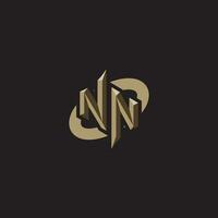 NN initials concept logo professional design esport gaming vector