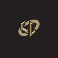 LL initials concept logo professional design esport gaming vector