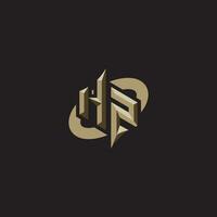 HZ initials concept logo professional design esport gaming vector