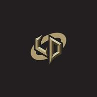 LD initials concept logo professional design esport gaming vector