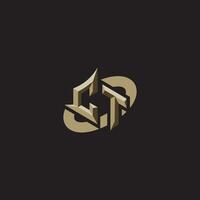 CT initials concept logo professional design esport gaming vector