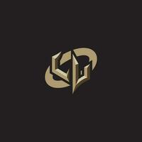 LV initials concept logo professional design esport gaming vector