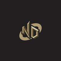 NO initials concept logo professional design esport gaming vector