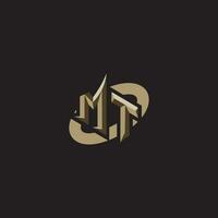 MT initials concept logo professional design esport gaming vector