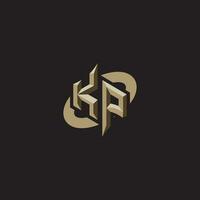 KP initials concept logo professional design esport gaming vector