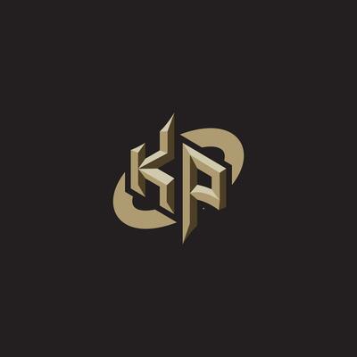 KP initials concept logo professional design esport gaming