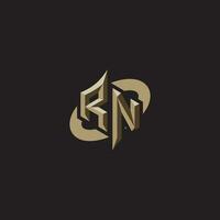 RN initials concept logo professional design esport gaming vector