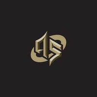 QS initials concept logo professional design esport gaming vector