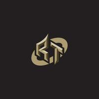 RT initials concept logo professional design esport gaming vector