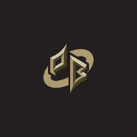 PB initials concept logo professional design esport gaming vector