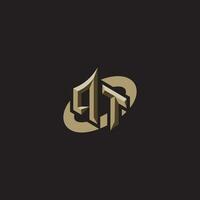 QT initials concept logo professional design esport gaming vector
