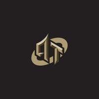 QT initials concept logo professional design esport gaming vector