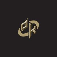 PK initials concept logo professional design esport gaming vector