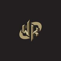 WK initials concept logo professional design esport gaming vector