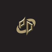 PD initials concept logo professional design esport gaming vector