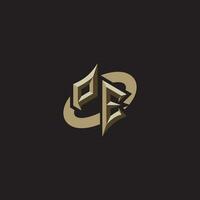 PE initials concept logo professional design esport gaming vector